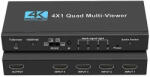  4K HDMI multiviewer 4x1 1080p képosztó képernyő osztó multi-Viewer elosztó