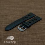  Curea piele GRAND PRIX neagra cusaturi negre 24mm - 36987
