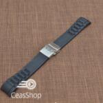  Curea silicon neagra capat curbat 18mm - 47974