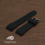  Curea silicon neagra capat curbat 22mm-49208