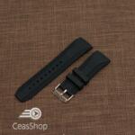  Curea silicon neagra capat curbat 18mm-49203