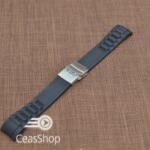  Curea silicon neagra capat curbat 20mm - 47975