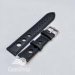  Curea piele GRAND PRIX fibra carbon neagra CN 22mm - 38219