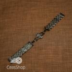  Bratara metalica neagra deployant 20mm- 50557 - ceas-shop - 111,00 RON