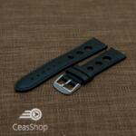  Curea piele GRAND PRIX neagra cusaturi negre 22mm - 36986