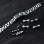  Bratara metalica reglabila argintie capete curbate 18-20mm XL - 40018