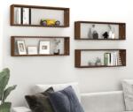vidaXL Rafturi de perete cub, 4 buc. stejar maro, 80x15x26, 5 cm, lemn (815922) Raft