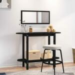 vidaXL Masă consolă, negru, 110x40x80 cm, lemn masiv de pin (822301) Masa de cafea
