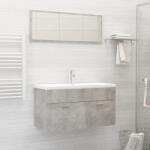 vidaXL Set mobilier de baie, gri beton, lemn prelucrat (3070887)