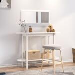 vidaXL Masă consolă, alb, 110x40x80 cm, lemn masiv de pin (822298) Masa de cafea