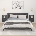 vidaXL Rafturi noptiere de perete, 2 buc. , gri, lemn masiv de pin (824770) Raft