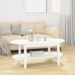 vidaXL Măsuță de cafea, alb, 110x55x45 cm, lemn masiv de pin (822288) Masa de cafea