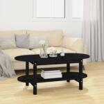 vidaXL Măsuță de cafea, negru, 110x55x45 cm, lemn masiv de pin (822291) Masa de cafea