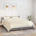 vidaXL Pătură cu greutăți, crem deschis, 220x260 cm, 11 kg, textil (350820) Patura