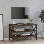 vidaXL Comodă TV, stejar maro, 80x40x50 cm, lemn prelucrat (825791)