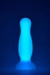 DreamToys Dop Anal Medium Glow in the Dark, Silicon Moale, Mov, 12.5 cm