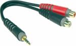 KLOTZ AYS-4 0, 2 m TRS 3, 5 mm - 2 x RCA aljzat Y átalakítókábel