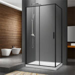 Fluminia Cabina de dus, Fluminia, Iris Black, dreptunghiulara, 120 x 90 cm, negru (S02RE01-BL 120X90XH200)