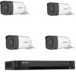Hikvision Kit supraveghere 4 camere exterior FULL HD Hikvision 40m infrarosu si DVR 4 canale Hikvision SafetyGuard Surveillance