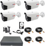 Rovision Sistem complet 4 camere supraveghere exterior FULL HD IR 40m, DVR 4 canale, accesorii si HDD SafetyGuard Surveillance