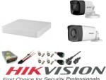 Hikvision Sistem supraveghere video Hikvision 2 camere 5MP Turbo HD, IR80m si IR40m, DVR Hikvision 4 canale, full accesorii SafetyGuard Surveillance