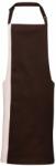 Premier Workwear Kétszínű kantáros szakácskötény - Barna / natural (PR162-1000143329)