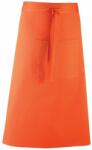 Premier Workwear Derékig érő hosszú kötény zsebbel - Narancssárga (PR158-1000143300)