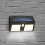  Mozgásérzékelős szolár reflektor, fali, 3 COB LED
