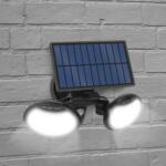  Mozgásérzékelős szolár reflektor, 2 COB LED