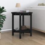 vidaXL Măsuță de cafea, negru, Ø 55x60 cm, lemn masiv de pin (822356) Masa de cafea