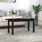 vidaXL Măsuță de cafea, negru, 110x55x45 cm, lemn masiv de pin (822346) Masa de cafea