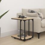 vidaXL Masă laterală cu roți stejar sonoma 50x35x55, 5cm lemn prelucrat (825808)