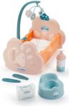 Ecoiffier Leagăn cu carusel Baby Bed&Accessories Vert Azur Écoiffier și accesorii pentru păpușă de 30 cm de la 18 luni (ECO1873)