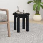 vidaXL Măsuță de cafea, negru, Ø 35x35 cm, lemn masiv de pin (822341) Masa de cafea