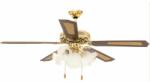 Rea Lustra cu ventilator 5 elice Rea 392188 auriu 4 becuri (OSW-10000)