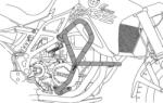 Puig Engine guards PUIG 20581N fekete részére HONDA X-ADV 750 2021-2024