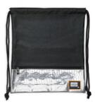 Head - Luxus műbőr hátizsák/hátizsák fekete ezüst, HD-354, 507019018