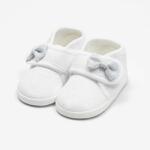 NEW BABY Baba cipők masnival New Baby fehér 12-18 h - babyboxstore