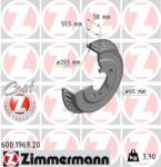 ZIMMERMANN Tambur frana ZIMMERMANN COAT Z 600.1969. 20 (600.1969.20)