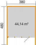 WEKA Cubilis 2.0 prémium panoráma faház 380 x 480 cm (414.3848.60000)