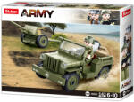Sluban Army WWII - Willys Jeep löveggel építőjáték készlet (M38-B0853)