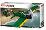 Sluban Army WWII - A6M Zero vadászrepülőgép és légvédelmi üteg építőjáték készlet (M38-B1108)