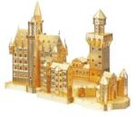 Piececool Puzzle 3D Piececool, Castelul Neuschwanstein auriu, Metal, 64 piese