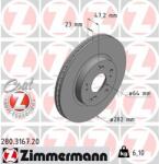 ZIMMERMANN Disc frana ZIMMERMANN COAT Z 280.3167. 20 (280.3167.20)