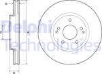 DELPHI Disc frana DELPHI BG4809C (BG4809C) - automobilus