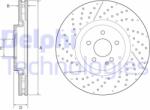 DELPHI Disc frana DELPHI BG9229C (BG9229C) - automobilus
