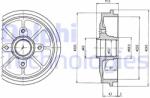 DELPHI Tambur frana DELPHI BF484 (BF484) - automobilus