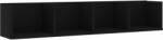vidaXL Raft de perete pentru CD-uri, negru, 100 x 18 x 18 cm, PAL (801320) - comfy Raft