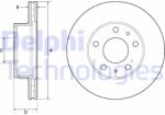 DELPHI Disc frana DELPHI BG3841 (BG3841) - automobilus