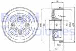 DELPHI Tambur frana DELPHI BF272 (BF272) - automobilus